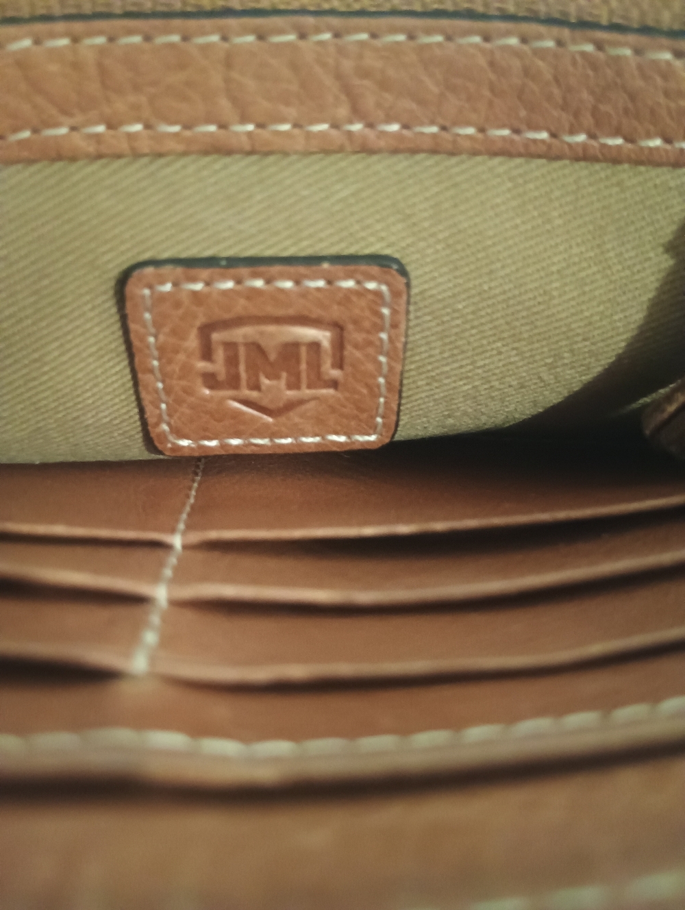 LMJ Green Bay Packers Brown Leather Zip Wallet with Tassel - Picture 5 of 7